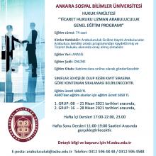 Ticaret Hukuku Uzman Arabuluculuk Genel Eğitim Programı Ticaret Hukuku Uzman Arabuluculuk Genel Eğitim Programı